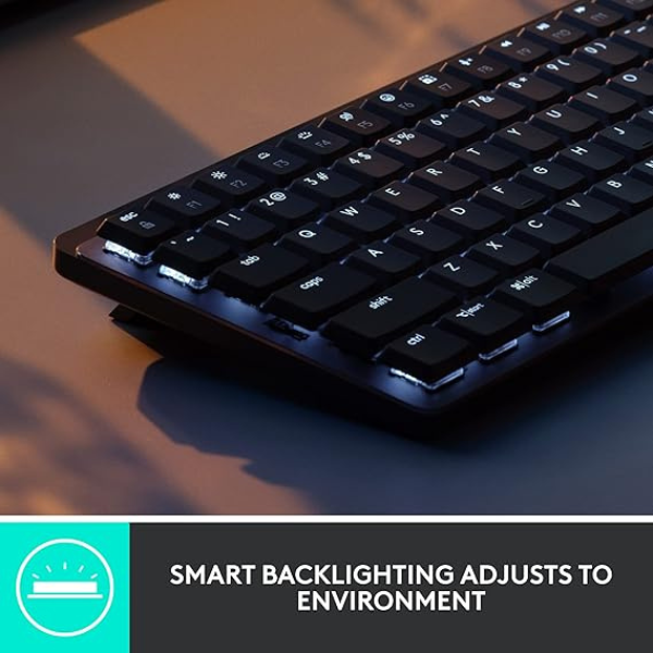 Logitech MX Mechanical Mini Clicky  Switches Wireless Keyboard – Graphite (US)Only- DokanTech #