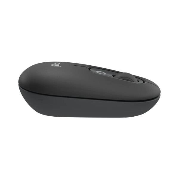 Logitech POP Icon Wireless Keyboard ENOnly and Mouse Combo
Black computer mouse with a visible brand logo on a white background