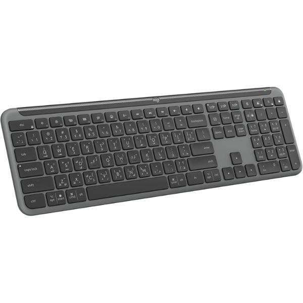 Logitech Signature Slim K950 wireless keyboard – Arabic – front view black