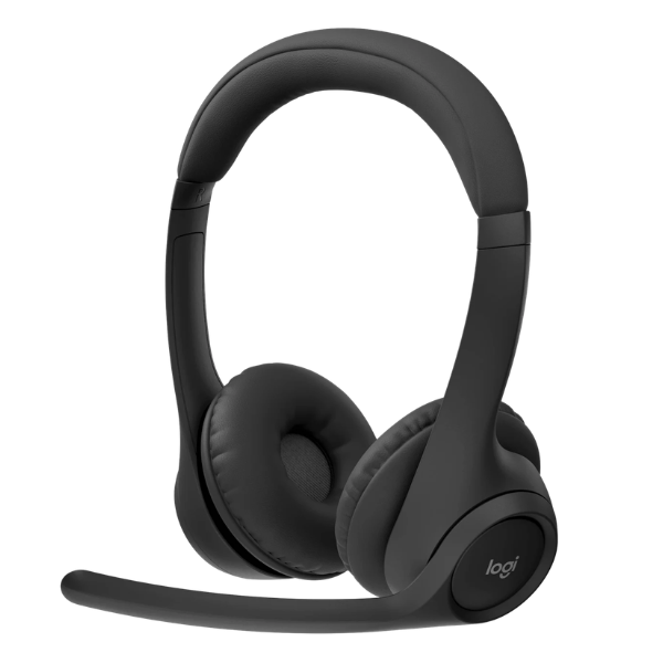 LogitechZone300WirelessBluetoothHeadsetWithNoise-CancellingMicrophone-BlackLeft -DokkanTech