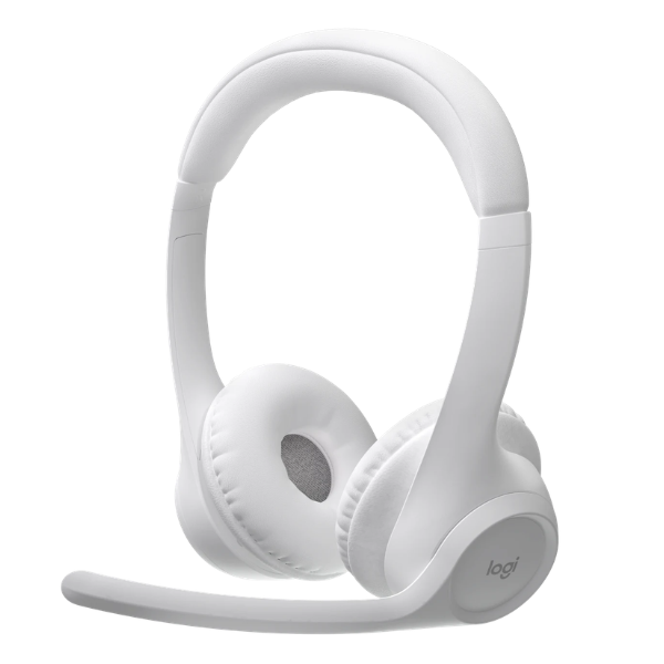 LogitechZone300WirelessBluetoothHeadsetWithNoise-CancellingMicrophone-WhiteLeft- DokkanTech