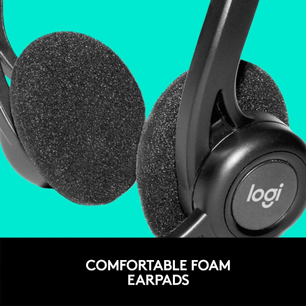 Logitech 960 USB PC Headset, Black - DokanTech #