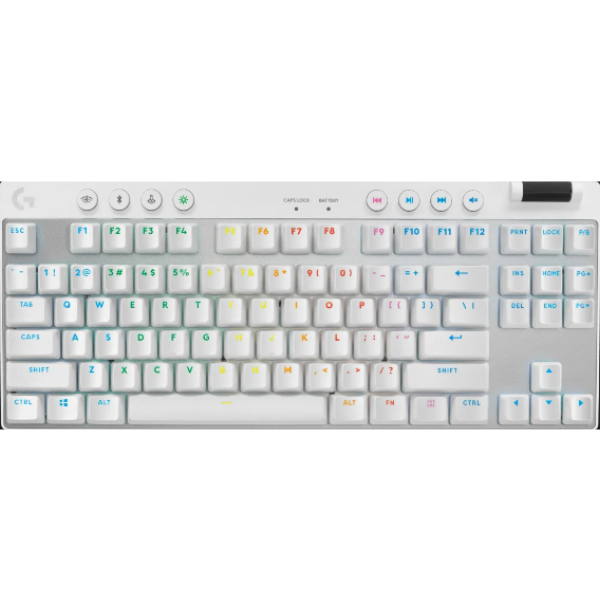 Logitech PRO X TKL LIGHTSPEED Wireless Gaming Keyboard GX Brown Switches – White- DokanTech #