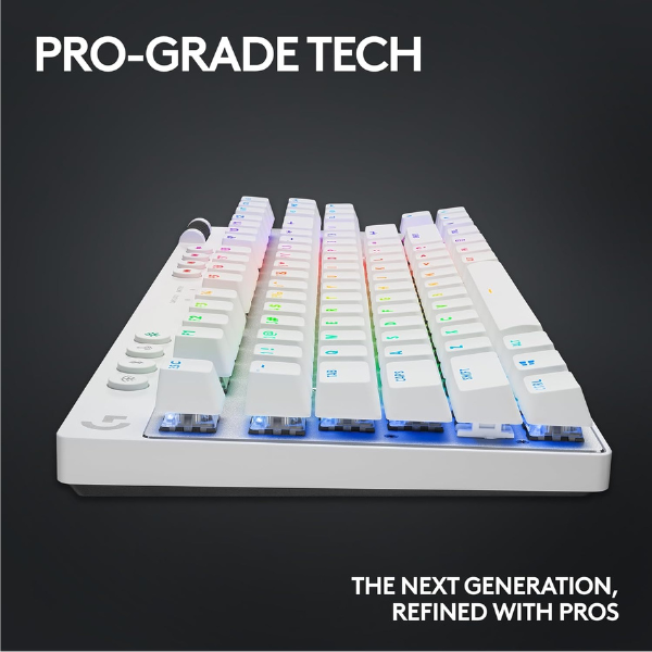 Logitech PRO X TKL LIGHTSPEED Wireless Gaming Keyboard GX Brown Switches – White- DokanTech #