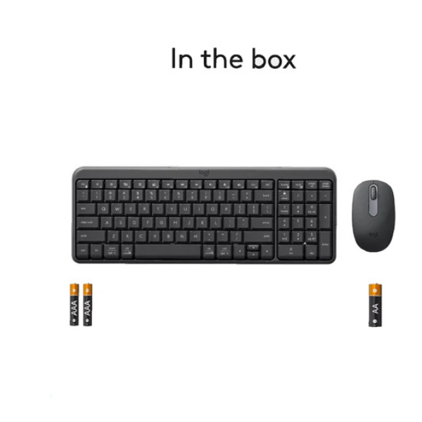 Logitech MK250 Bluetooth Wireless Mouse and Keyboard-ARA Combo- Black-dokantech#