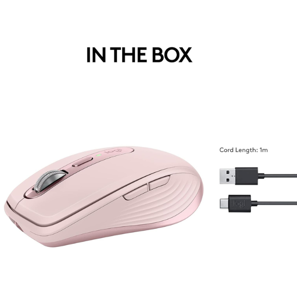 Logitech MX Anywhere 3S Mouse: 8K DPI, Multi-Device, Quiet Clicks.