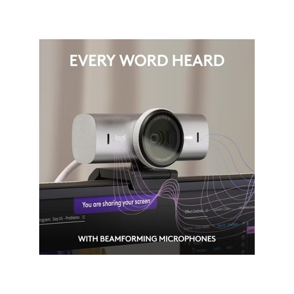Logitech MX Brio 4K Webcam - Pale Gray - Dokkantech