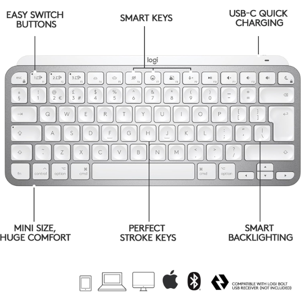 Logitech MX Keys Mini Mac – desk lifestyle