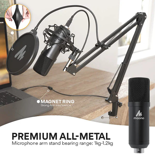 MAONO AU-A04 USB Microphone Kit – Professional Podcasting-dokantech#