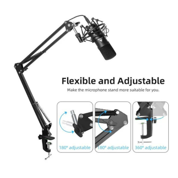 MAONO B01(BA20) Microphone Suspension Boom Scissor Arm Stand - Black- DokanTech #
