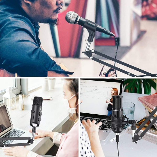 MAONO B01(BA20) Microphone Suspension Boom Scissor Arm Stand - Black- DokanTech #