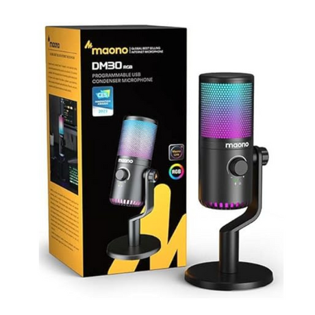 MAONO DM30RGB USB RGB Gaming Mic with Mute, Gain, Monitor – Black- DokanTech #