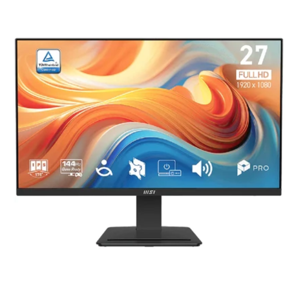 MSI PRO MP273 E14A 27-inch FHD 144Hz IPS monitor in white, front view
