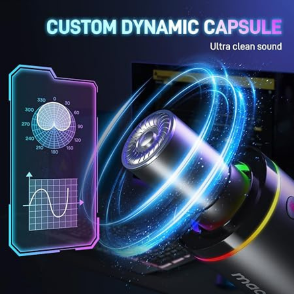 Maono PD200X USB/XLR Mic, RGB, Mute, Gain Control – For Podcast & Gaming- DokanTech #