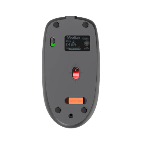 MeetionBTM100RWirelessSilentRechargeableMouse-SteelGray - dokaantech#