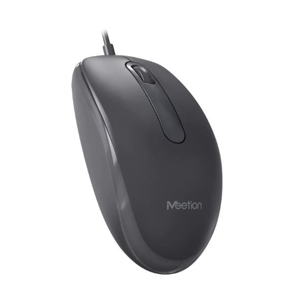 Meetion M100 Silent Optical Wired Mouse Ergonomic Design Gray-dokantech#
