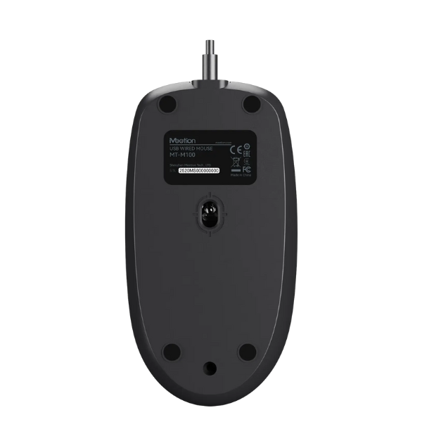 Meetion M100 Silent Optical Wired Mouse Ergonomic Design Gray-dokantech#