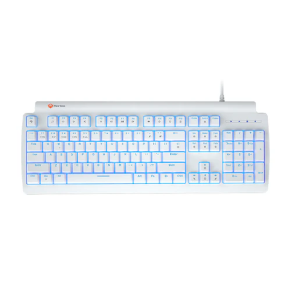 Meetion MK600MX Blue switch Arabic Mechanical Rainbow White Keyboard - Dokkantech