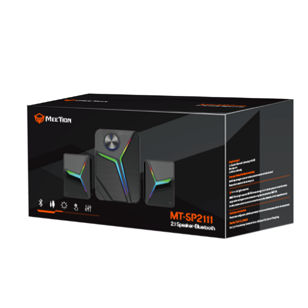 Meetion SP2111 Pro 2.1 Channel RGB Pulse Bluetooth Speaker 15W Powerful Sound- DokanTech #