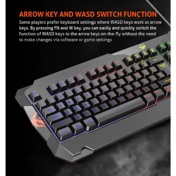 Meetion C505 (4 IN 1) Mouse+Arabic Keyboard+Headset+Mouse Pad Gaming Combo Kits - Dokkantech