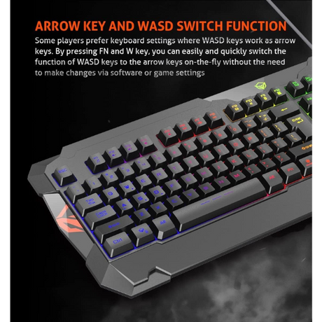 Meetion C505 (4 IN 1) Mouse+Arabic Keyboard+Headset+Mouse Pad Gaming Combo Kits - Dokkantech