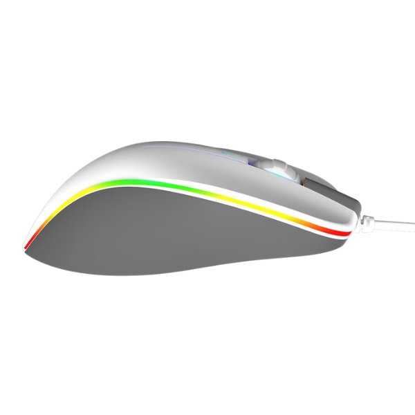 Meetion GM23 RGB Circulation Backlit Gaming Mouse  Ergonomic Design, Black & White- DokanTech #