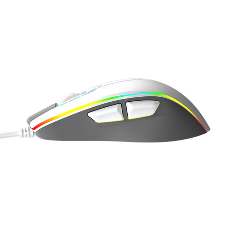 Meetion GM23 RGB Circulation Backlit Gaming Mouse  Ergonomic Design, Black & White- DokanTech #