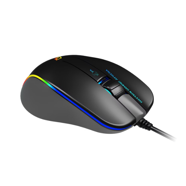 Meetion GM23 RGB Circulation Backlit Gaming Mouse  Ergonomic Design, Black & White- DokanTech #