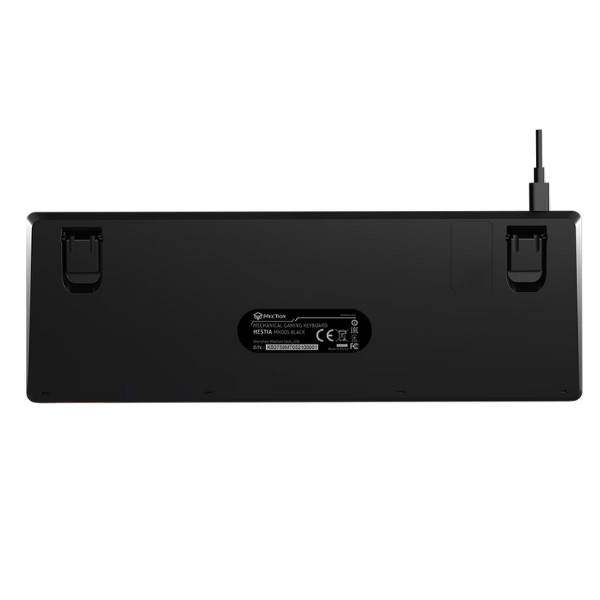 Meetion MK005 60% Mechanical   Gaming  Keyboard - Blue Switch, Black & White_Arabic- DokanTech #