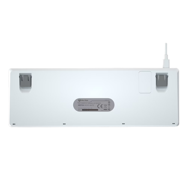 Meetion MK005 60% Mechanical   Gaming  Keyboard - Blue Switch, Black & White_Arabic- DokanTech #