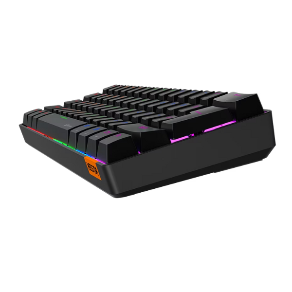 Meetion MK005 60% Mechanical   Gaming  Keyboard - Blue Switch, Black & White_Arabic- DokanTech #