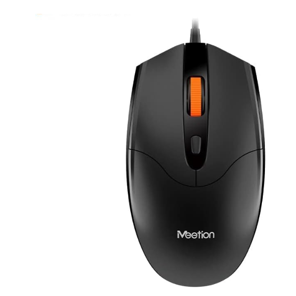 Meetion MT-M362 Wired Mouse – Adjustable DPI, Ergonomic, Black#- Dokkantech