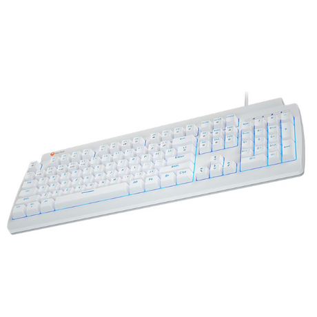 Meetion MT-MK600RD  Red Switch Mechanical Keyboard, Rainbow Backlight, Black & White, Arabic- DokanTech #