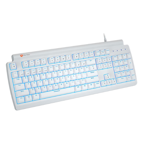 Meetion MT-MK600RD  Red Switch Mechanical Keyboard, Rainbow Backlight, Black & White, Arabic- DokanTech #