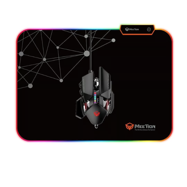 Meetion PD120 RGB Gaming Mouse Pad – Non-Slip Rubber Base, LED Backlit, Plug & Play- DokanTech #