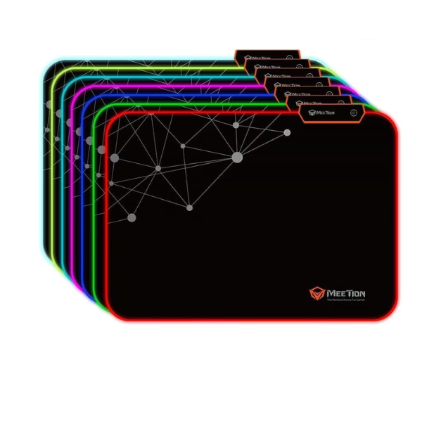 Meetion PD120 RGB Gaming Mouse Pad – Non-Slip Rubber Base, LED Backlit, Plug & Play- DokanTech #