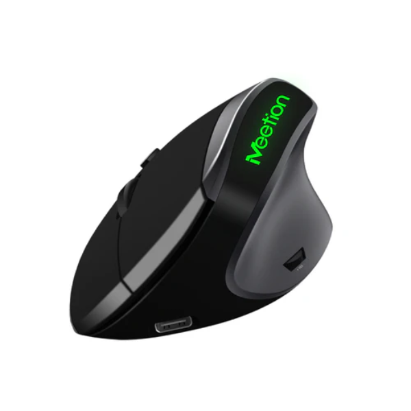 Meetion R390 Ergonomic Wireless Vertical Rechargeable Mouse - Dokkantech