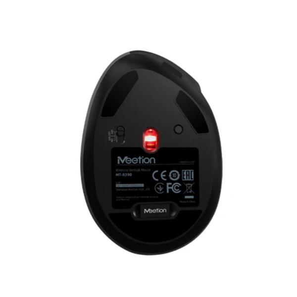 Meetion R390 Ergonomic Wireless Vertical Rechargeable Mouse - Dokkantech