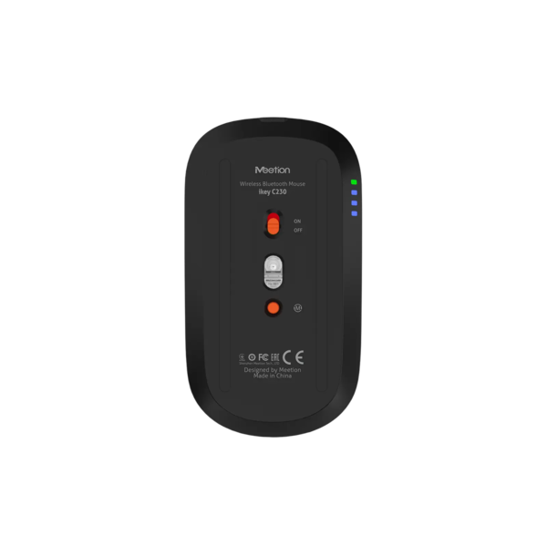 MeetionikeyC230Bluetoothand2.4GWirelessUltra-thinFull-SizeComboAraEn-BlackGray-DokkanTech#