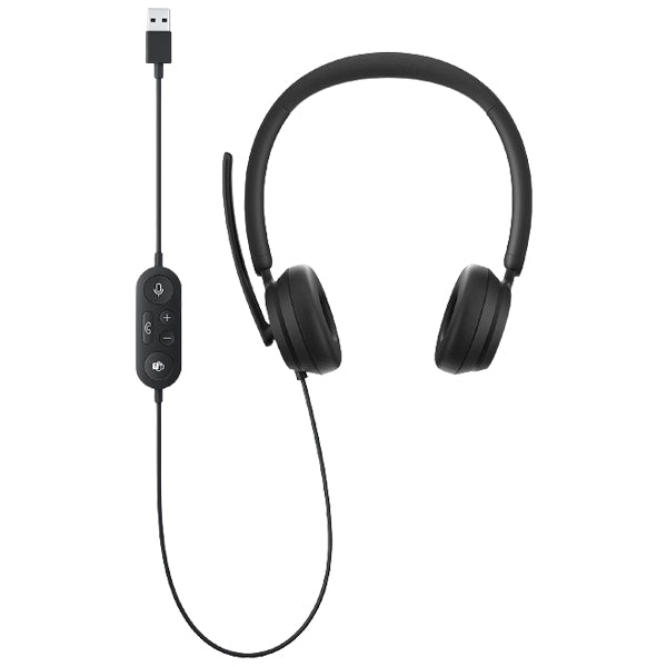 Microsoft Modern USB Headset - Wired Headset,On-Ear Stereo Headphones with Noise-Cancelling Microphone, USB-A Connectivity, In-Line Controls, PC/Mac/Laptop - Certified for Microsoft Teams - DokanTech #