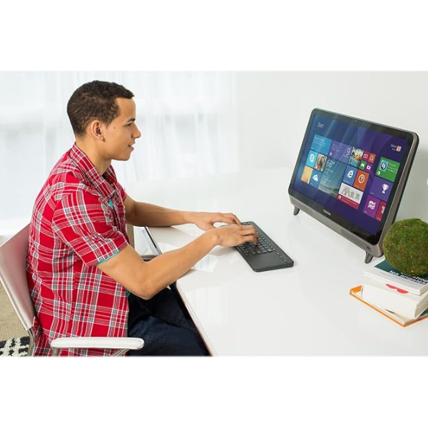 Microsoft Wireless All-In-One Media Keyboard with Track Pad – Black- DokanTech #