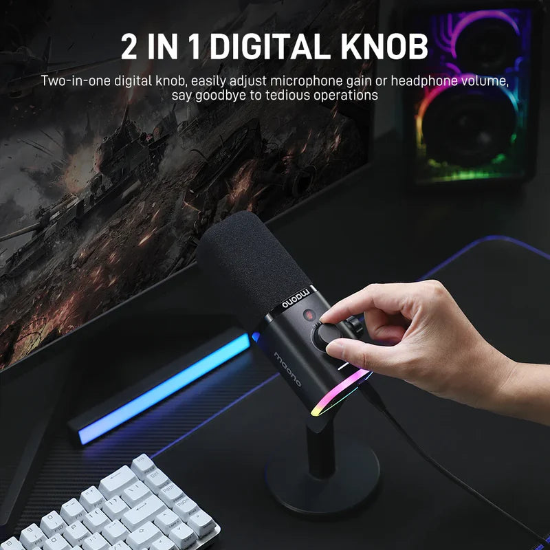 MAONO PD100X USB/XLR Dynamic Microphone -Black XLR CABLE NOT INCLUDED