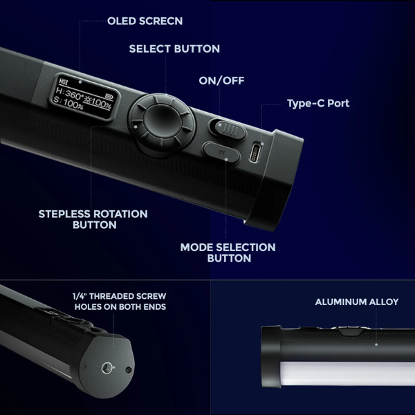 Photoolex B320S RGB LED Tube Light 30cm (RGB-B320S)
