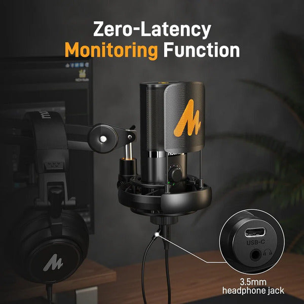 MAONO PM450S StreamerWave USB Condenser Microphone Boom Arm Bundle