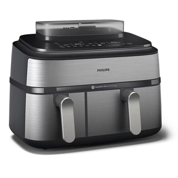 Philips NA555/09 5000 Series Dual Basket Airfryer 9L - Silver dokkan tech