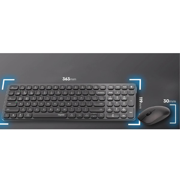 Rapoo 9320M Multi-Mode Wireless Keyboard and Mouse Combo-dokantech