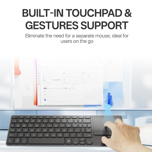 RapooE900Tmulti-modeWirelessUltra-slimKeyboardwithTouchpadAraLayout-DarkGrey-Specs --DokkanTech