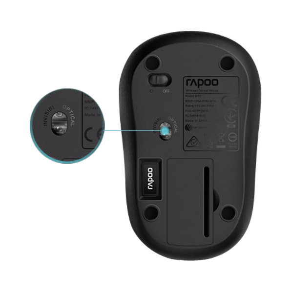RapooM10PlusOpticalWirelessMouse-Black-dokantech
