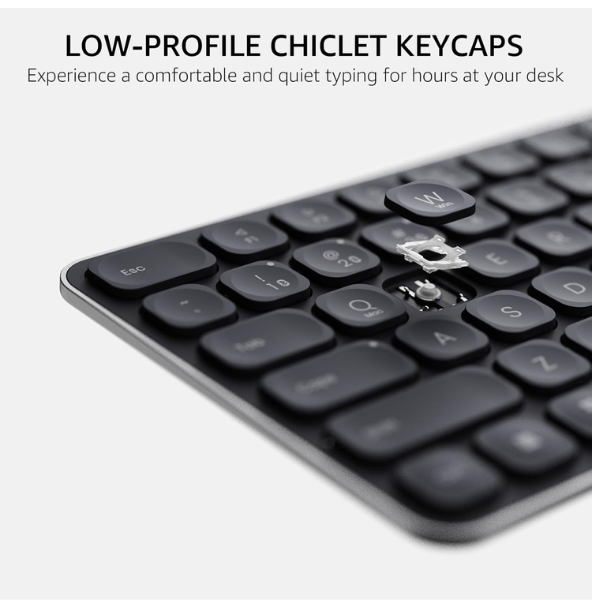 Rapoo Mini E9050L Wireless Keyboard – Light Grey, Arabic/English Layout-dokantech