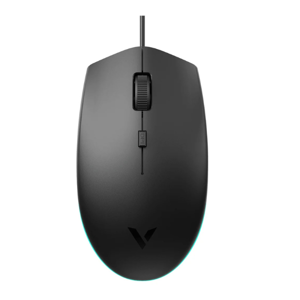 Rapoo V11S Optical Wired Gaming Mouse – Ergonomic, Adjustable DPI, Black-dokantech